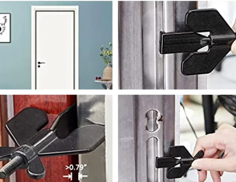 Versatile Portable Door Lock: Travel Security, Privacy Lock, & Anti-Theft Door Stopper**