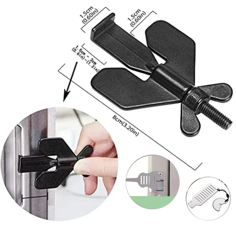 Versatile Portable Door Lock: Travel Security, Privacy Lock, & Anti-Theft Door Stopper**